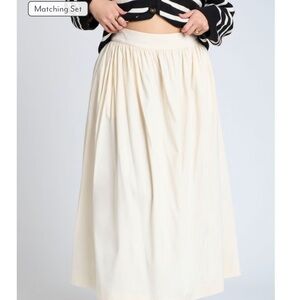 Eloquii Cream Full Length Skirt